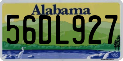 AL license plate 56DL927