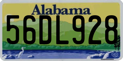 AL license plate 56DL928
