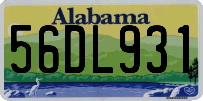 AL license plate 56DL931
