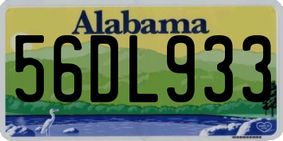 AL license plate 56DL933