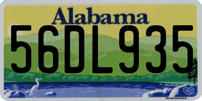 AL license plate 56DL935