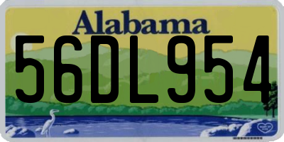AL license plate 56DL954
