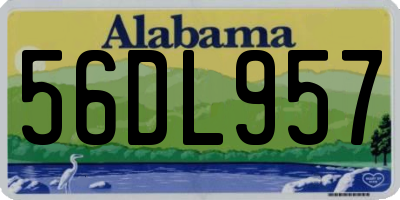 AL license plate 56DL957