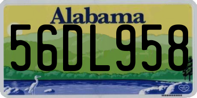AL license plate 56DL958