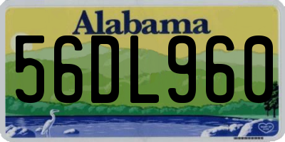 AL license plate 56DL960