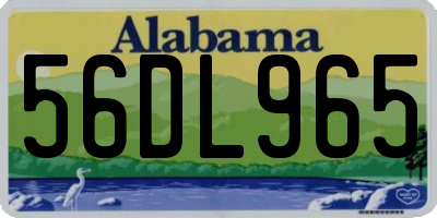 AL license plate 56DL965