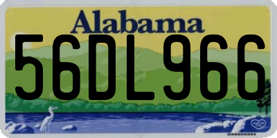 AL license plate 56DL966