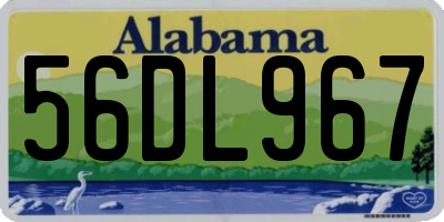 AL license plate 56DL967