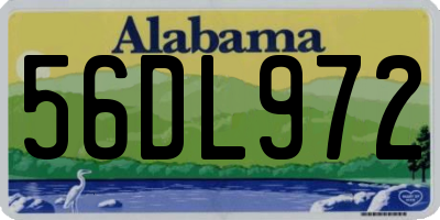 AL license plate 56DL972