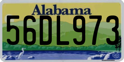 AL license plate 56DL973
