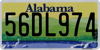 AL license plate 56DL974