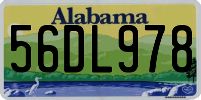 AL license plate 56DL978