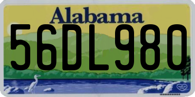 AL license plate 56DL980
