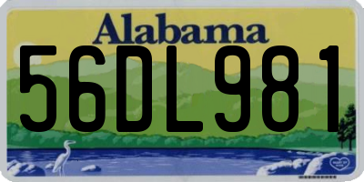 AL license plate 56DL981