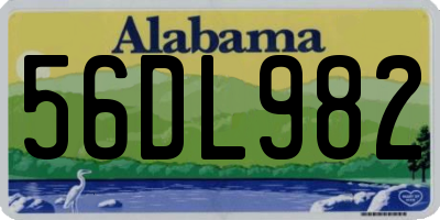 AL license plate 56DL982