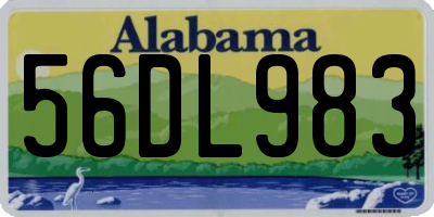 AL license plate 56DL983