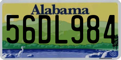 AL license plate 56DL984