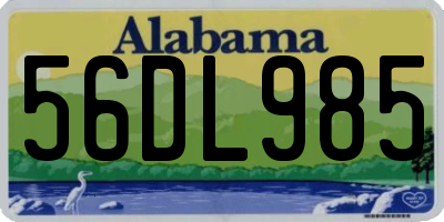 AL license plate 56DL985