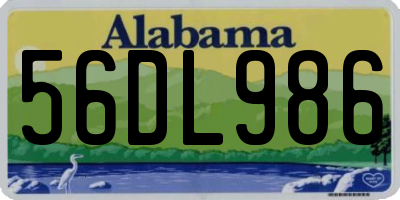 AL license plate 56DL986