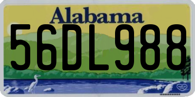 AL license plate 56DL988
