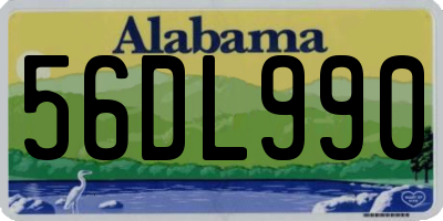 AL license plate 56DL990