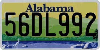 AL license plate 56DL992