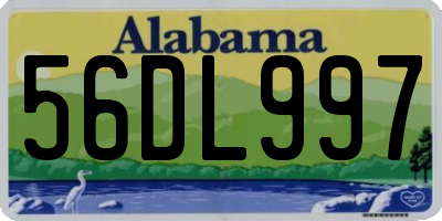 AL license plate 56DL997