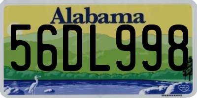 AL license plate 56DL998