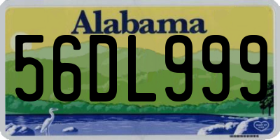 AL license plate 56DL999