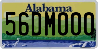 AL license plate 56DM000