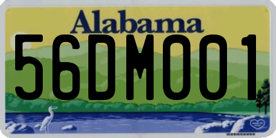AL license plate 56DM001