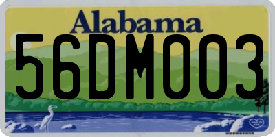 AL license plate 56DM003