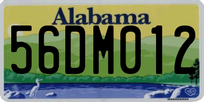 AL license plate 56DM012