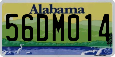 AL license plate 56DM014