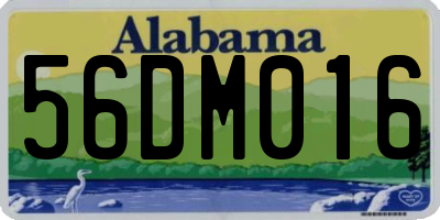 AL license plate 56DM016