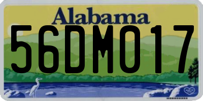 AL license plate 56DM017