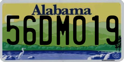 AL license plate 56DM019