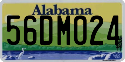 AL license plate 56DM024