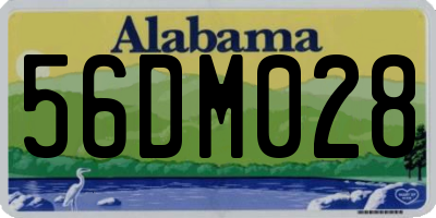 AL license plate 56DM028