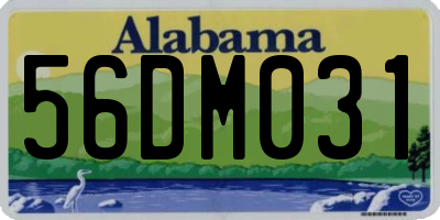 AL license plate 56DM031