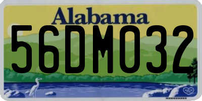 AL license plate 56DM032