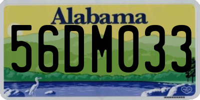 AL license plate 56DM033