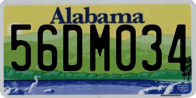 AL license plate 56DM034