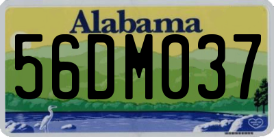 AL license plate 56DM037