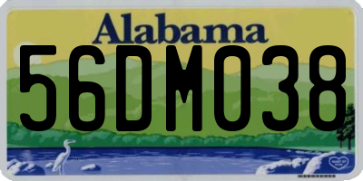 AL license plate 56DM038