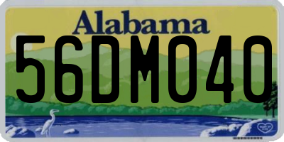 AL license plate 56DM040