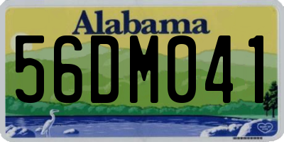 AL license plate 56DM041