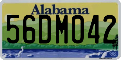 AL license plate 56DM042