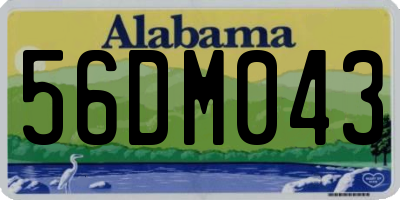 AL license plate 56DM043