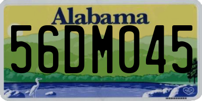 AL license plate 56DM045